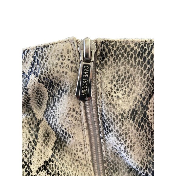 Cape Robbin Faux Snakeskin Ankle Boots Cream Size 8 Mobwife Glam Neutral Boho - Picture 7 of 11